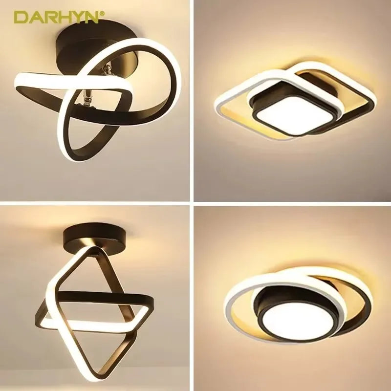 Modern Nordic LED Ceiling Light – Flush Mount Surface Panel | Slim Design for Bedroom, Living Room, Hallway, Corridor & Balcony