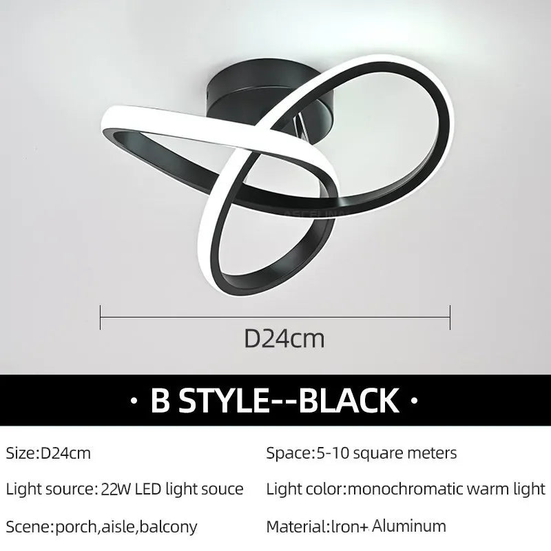 Modern Nordic LED Ceiling Light – Flush Mount Surface Panel | Slim Design for Bedroom, Living Room, Hallway, Corridor & Balcony