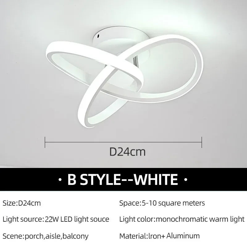Modern Nordic LED Ceiling Light – Flush Mount Surface Panel | Slim Design for Bedroom, Living Room, Hallway, Corridor & Balcony