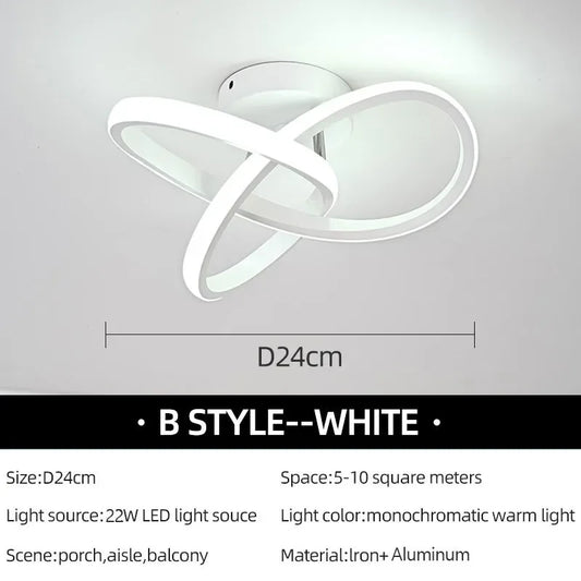 Modern Nordic LED Ceiling Light – Flush Mount Surface Panel | Slim Design for Bedroom, Living Room, Hallway, Corridor & Balcony
