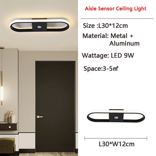 Motion Sensor LED Ceiling Light | PIR Auto On/Off | 9W 14W 16W | Indoor Flush Mount Lamp for Bedroom, Hallway, Corridor & Entryway