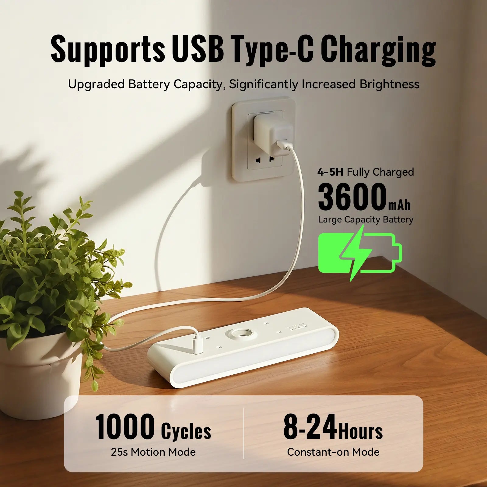 Rechargeable Wall Light Wireless Lights with Remote & Touch Control 360° Adjustable 3 Color Temps for Modern Home Decor