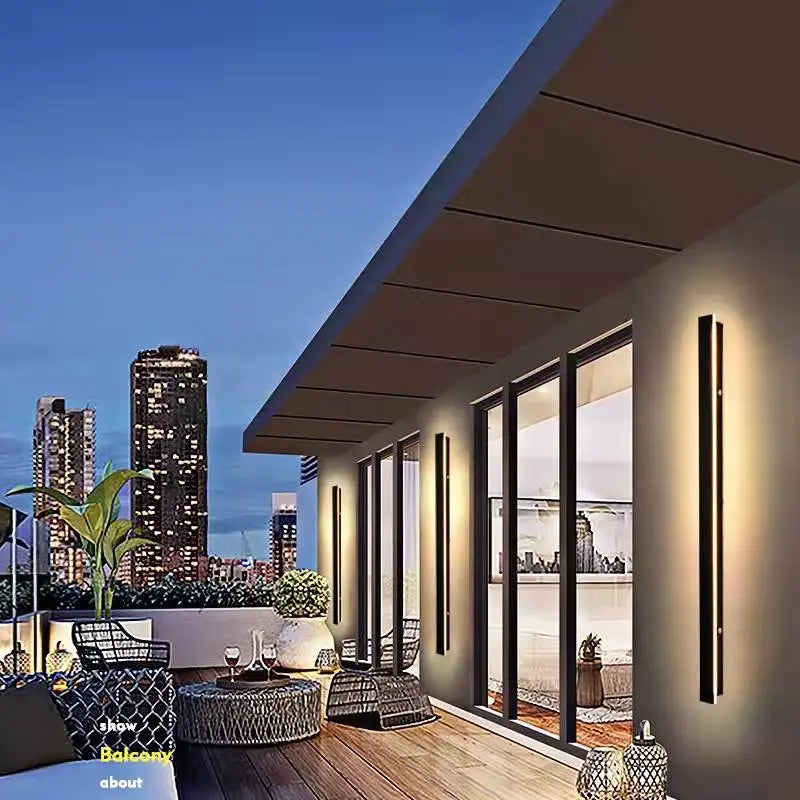 Modern Waterproof LED Outdoor Wall Light – IP65 Aluminum