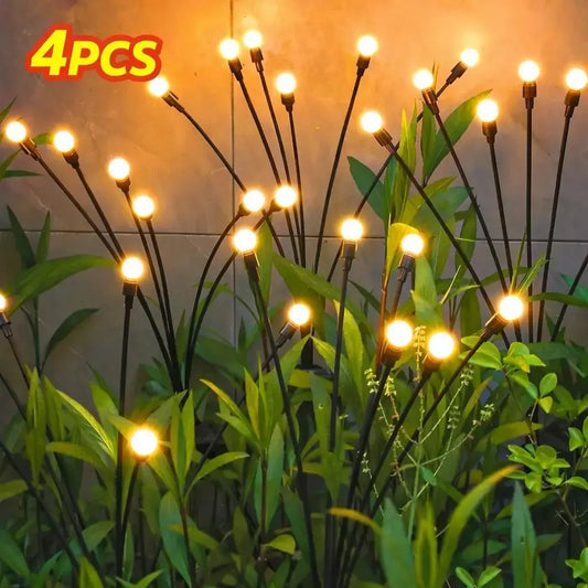 Solar Firefly Stake Lights – Auto Dusk-to-Dawn, Waterproof, 4/8 Pack | Garden & Pathway Decor