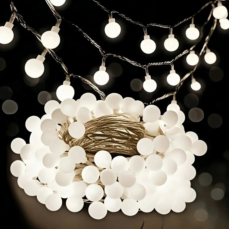 Waterproof Globe String Lights – USB & Battery Powered