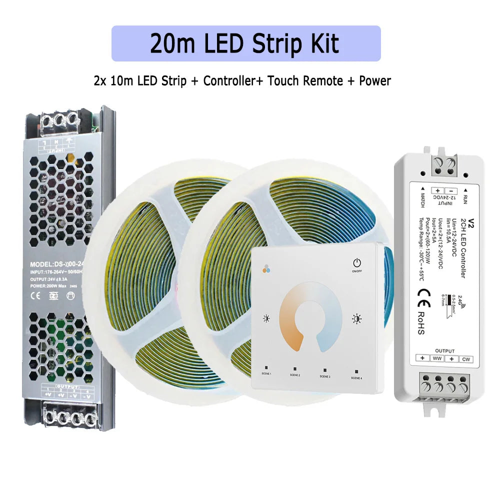 Premium COB LED Strip Light – High Density Dual White