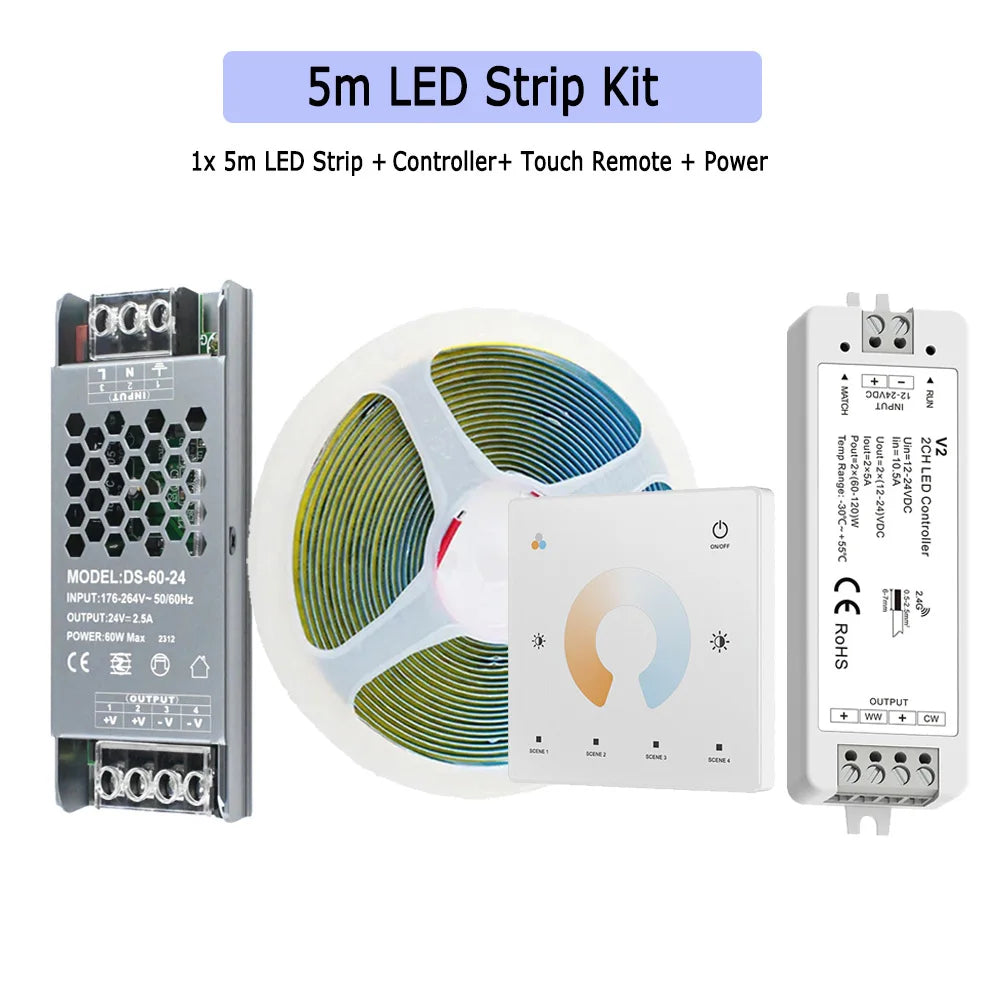 Premium COB LED Strip Light – High Density Dual White