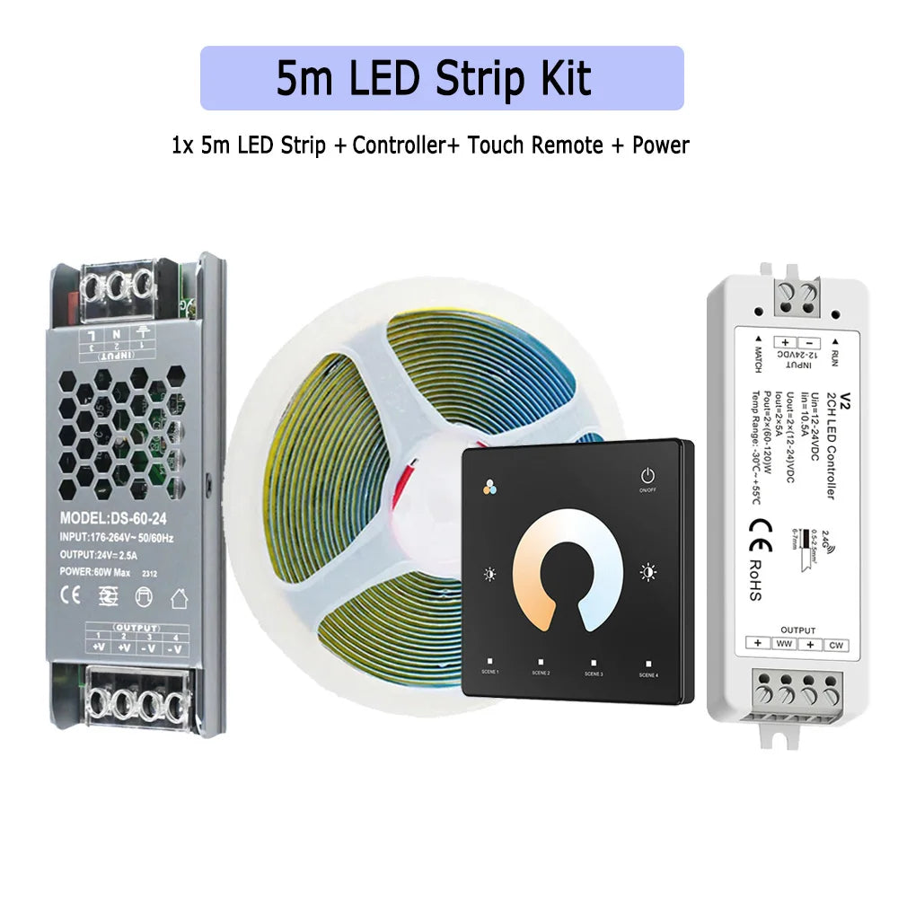 Premium COB LED Strip Light – High Density Dual White