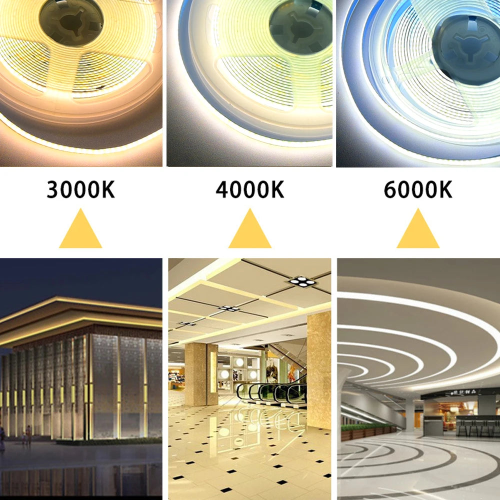 Premium COB LED Strip Light – High Density Dual White