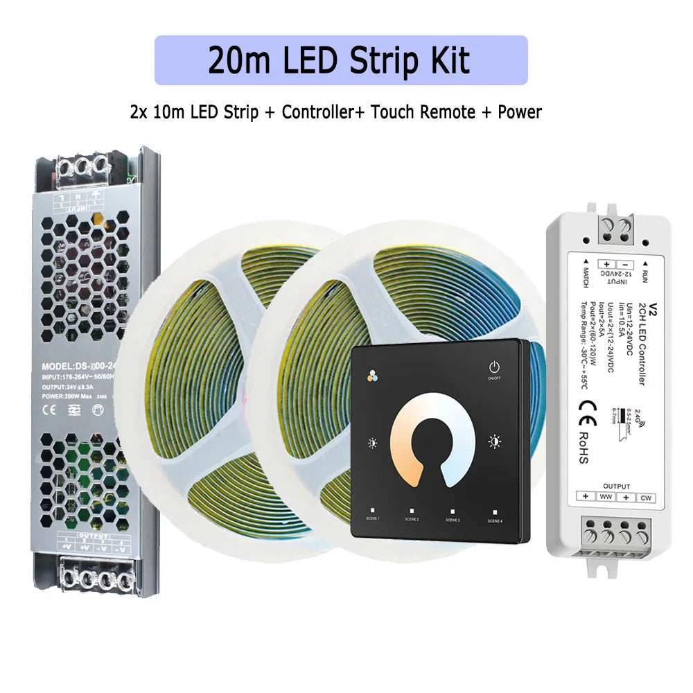 Premium COB LED Strip Light – High Density Dual White