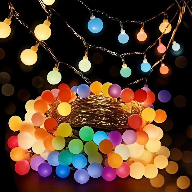 Waterproof Globe String Lights – USB & Battery Powered