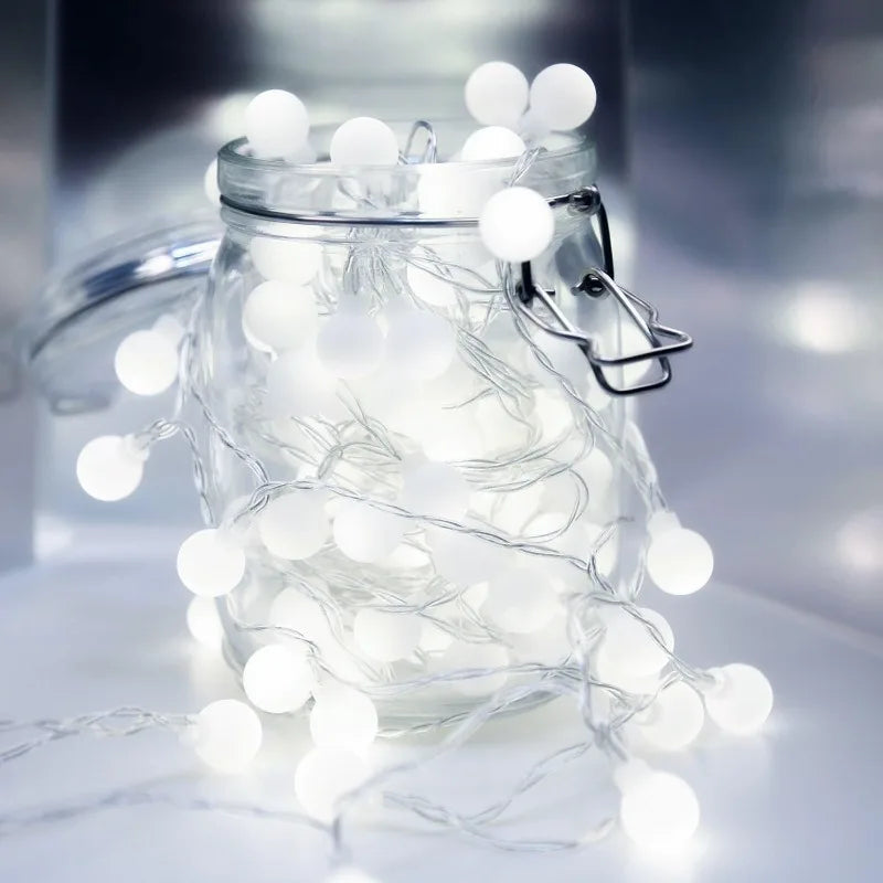Waterproof Globe String Lights – USB & Battery Powered