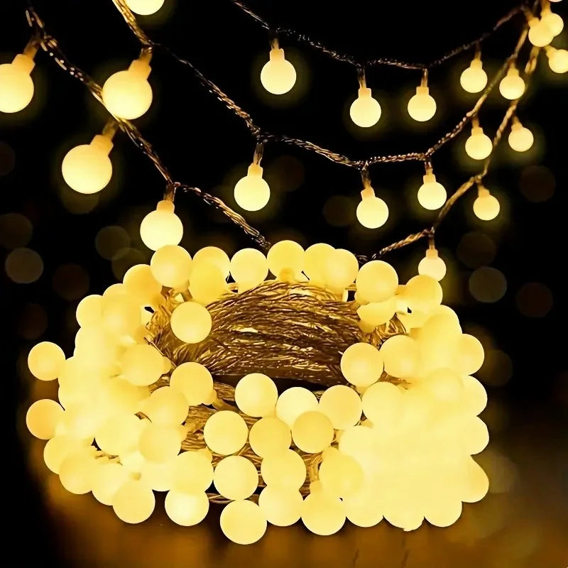 Waterproof Globe String Lights – USB & Battery Powered