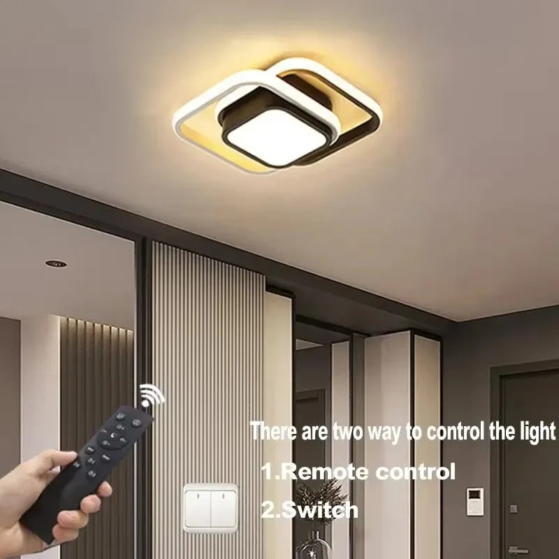 Modern Nordic LED Ceiling Light – Flush Mount Surface Panel | Slim Design for Bedroom, Living Room, Hallway, Corridor & Balcony