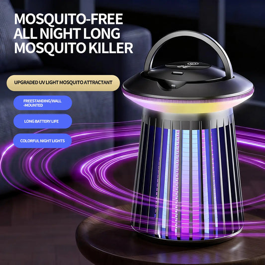 12Th Generation-Uv Light Mosquito Trap Lamp for Indoor Use, Portable Night Light with Quiet Operation