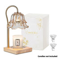 Flower Candle Warmer Lamp – Flameless, Adjustable Height, Timer | Elegant Home Decor & Gift for Mom