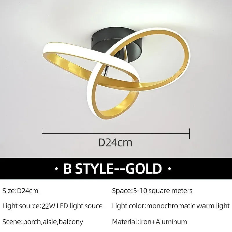 Modern Nordic LED Ceiling Light – Flush Mount Surface Panel | Slim Design for Bedroom, Living Room, Hallway, Corridor & Balcony