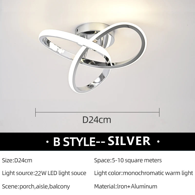 Modern Nordic LED Ceiling Light – Flush Mount Surface Panel | Slim Design for Bedroom, Living Room, Hallway, Corridor & Balcony