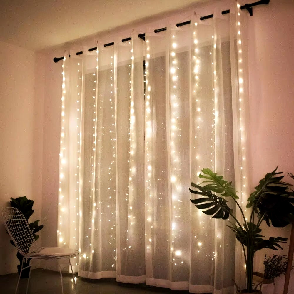 USB Festoon Fairy String Lights – Warm Garland Curtain Light for Home Decor