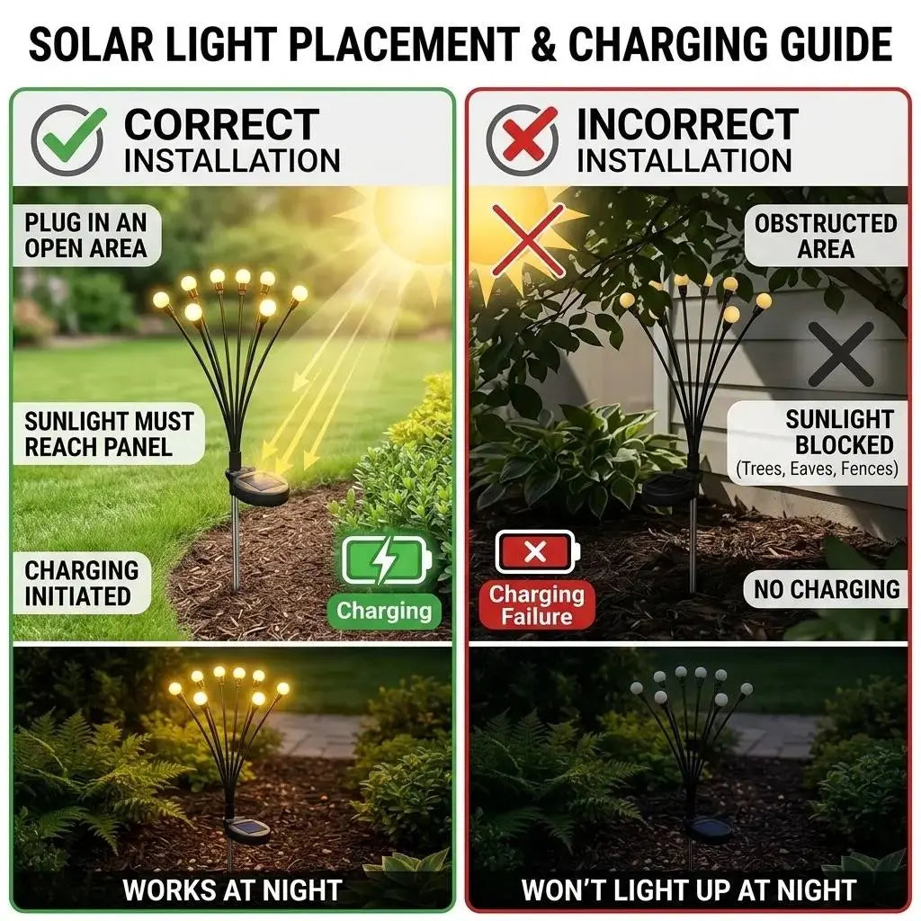 Solar Firefly Stake Lights – Auto Dusk-to-Dawn, Waterproof, 4/8 Pack | Garden & Pathway Decor