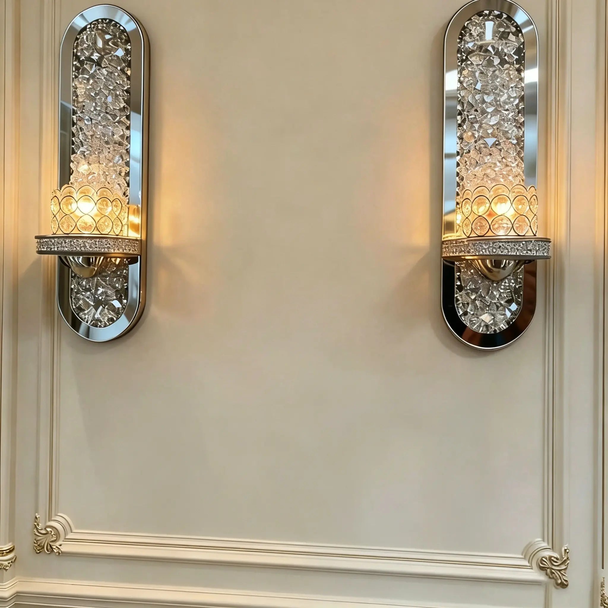 2Pcs Mirror Wall-Mounted Candlestick Shelf, Mirror Wall-Mounted Candlestick, Wall-Mounted Candlestick, Mirror Wall Decor, Bathroom Decor and Accessories, Modern Aesthetic Room Decor, Wall Art Ornament, Home Decoration, Bathroom Decoration